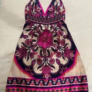 Ace & Trixie silk halter top dress